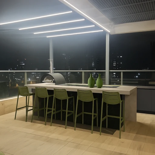 עיצוב מטבח חוץ בפנטאהוס יוקרתי