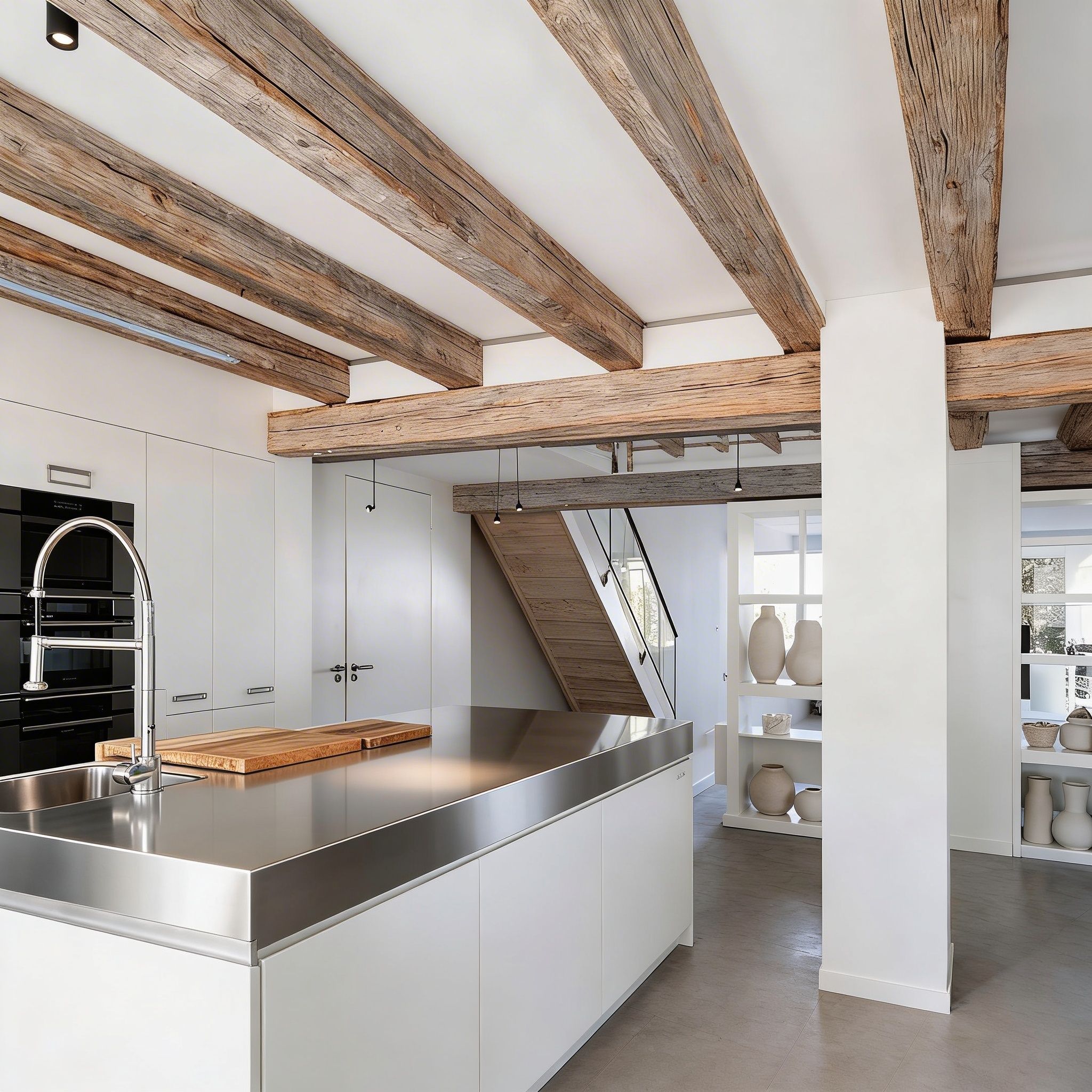 מטבח לבן הייטקיסטי בכפר