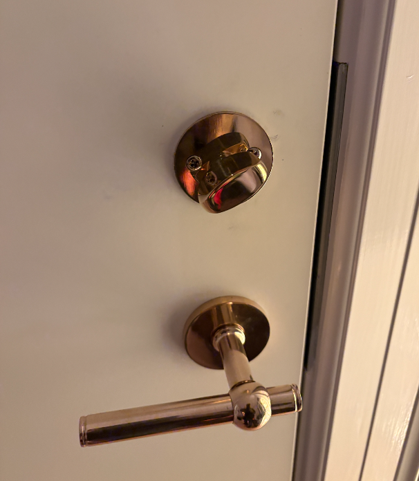 Studio Damm offers solid unpolished brass handles and hinges