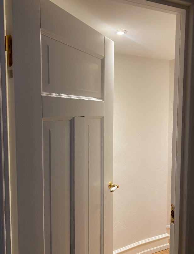 Studio Damm offers solid unpolished brass handles and hinges