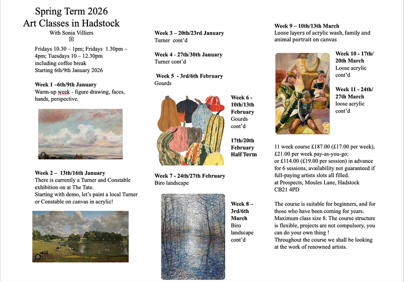 Relaxed Friendly Adult Art Classes  - Established 2009