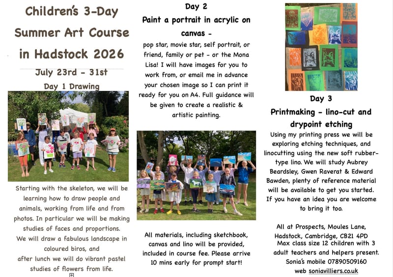 Children’s Summer Art Course 2026 - established 2009