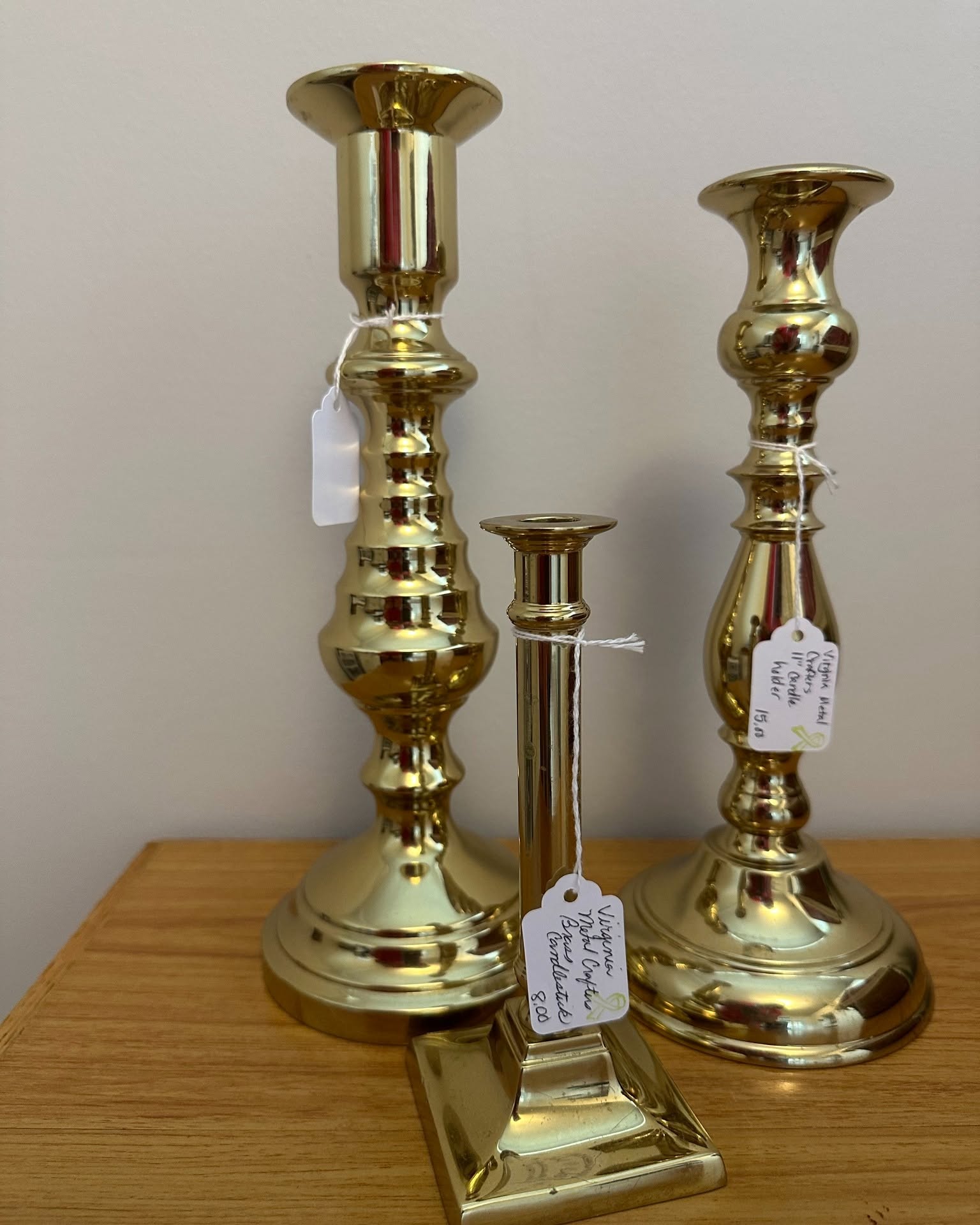 Brass candle holders