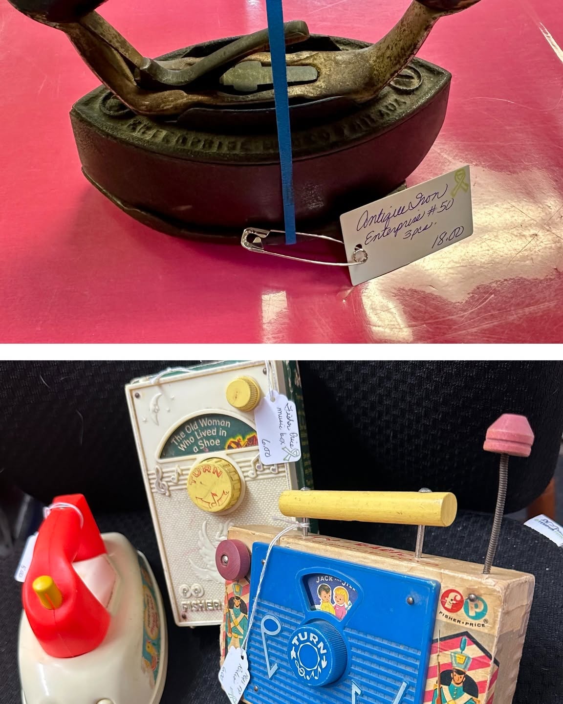 Vintage Iron and Fisher Price Toys