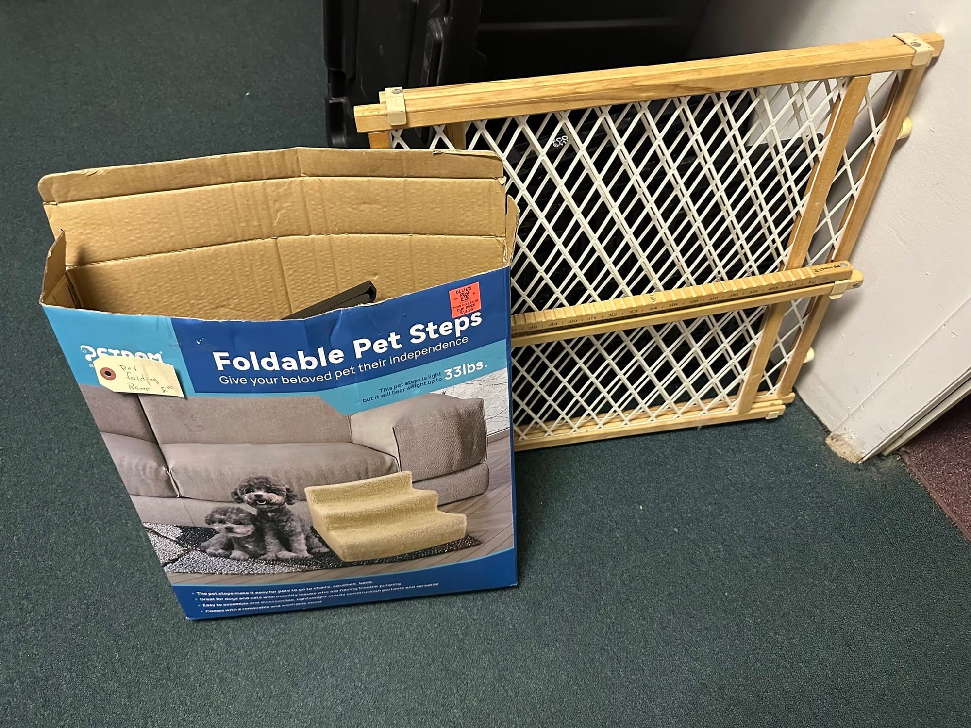 Folding Pet Steps and Baby/Pet Gate