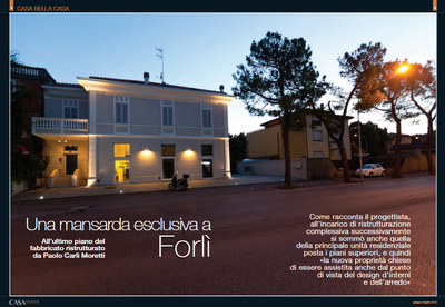 Il progetto di Via Matteotti sulla rivista Casa Premium: "Una mansarda esclusiva"