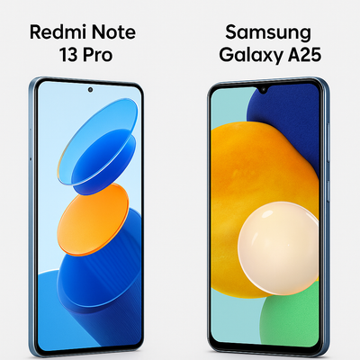 شاومي ضد سامسونج في الفئة المتوسطة 🔥 مقارنة A25 و Note 13 Pro"