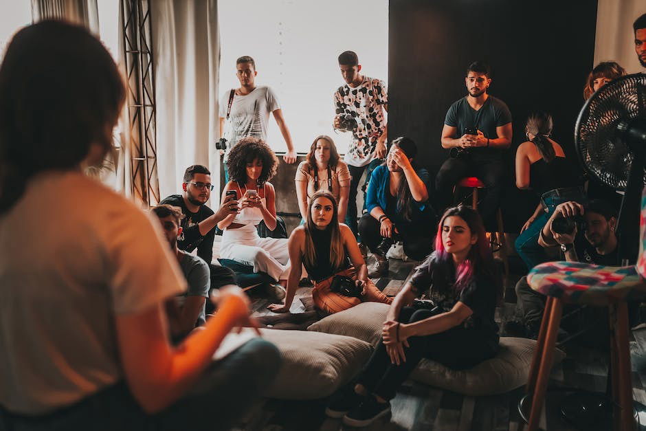 Image of people networking at an event