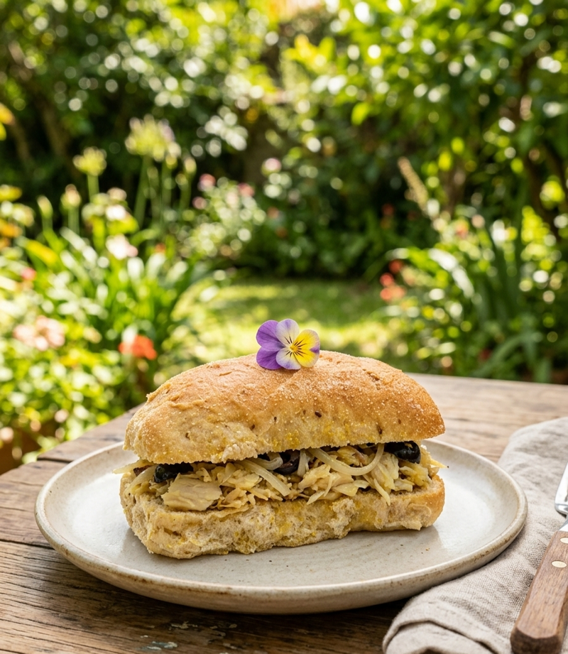 Lanche de bacalhau