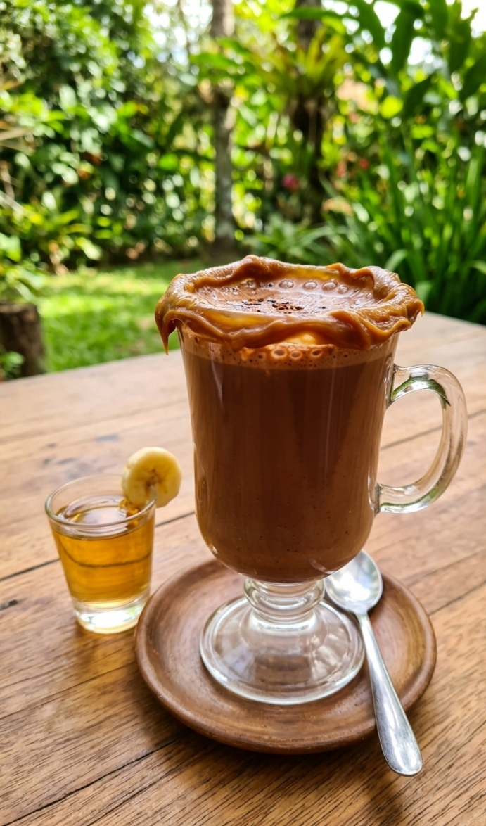 Chocolatto com cachaça de banana