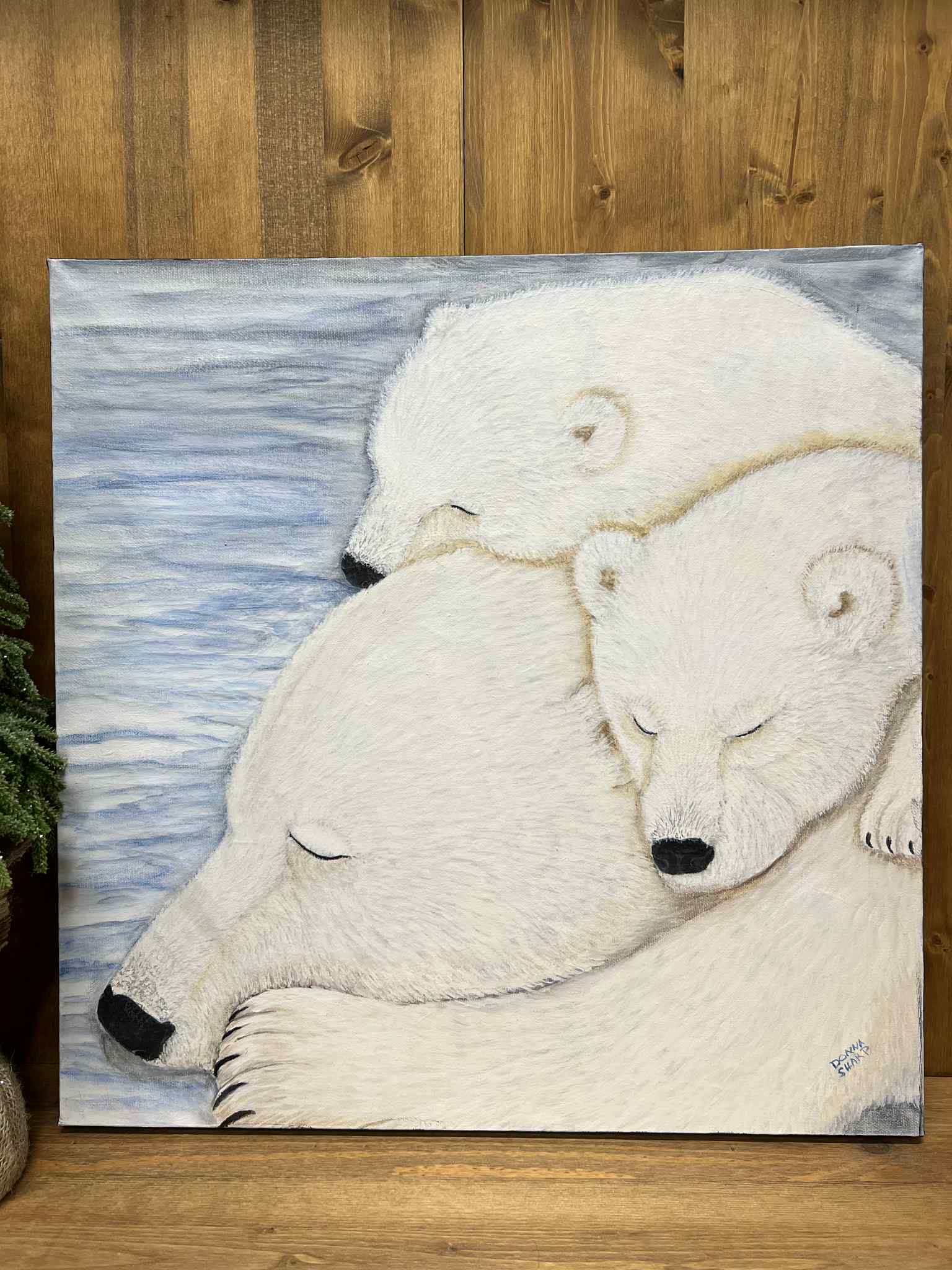 Polar bear painting by Donna Sharp