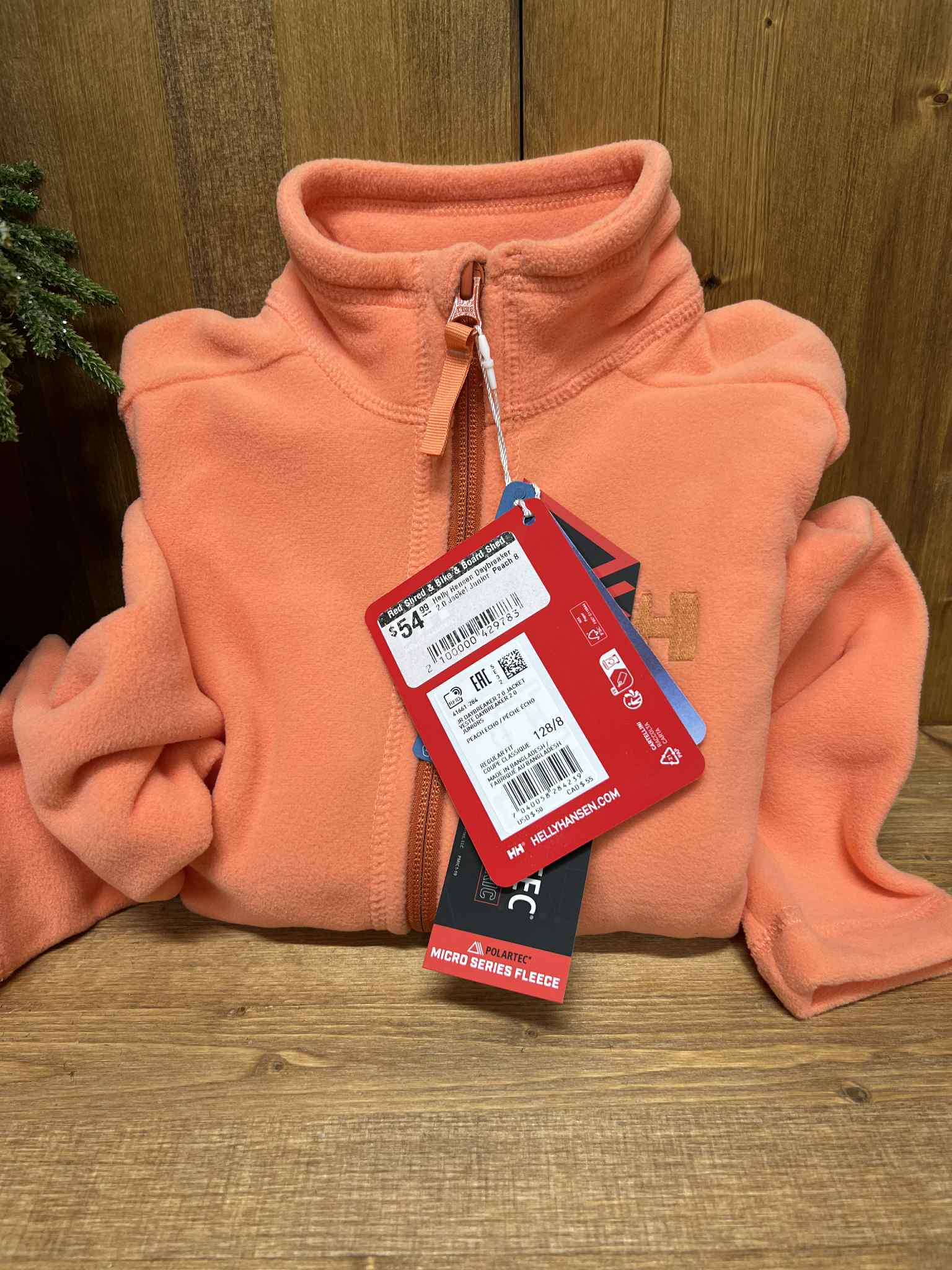 Orange youth Helly Hansen fleece jacket
