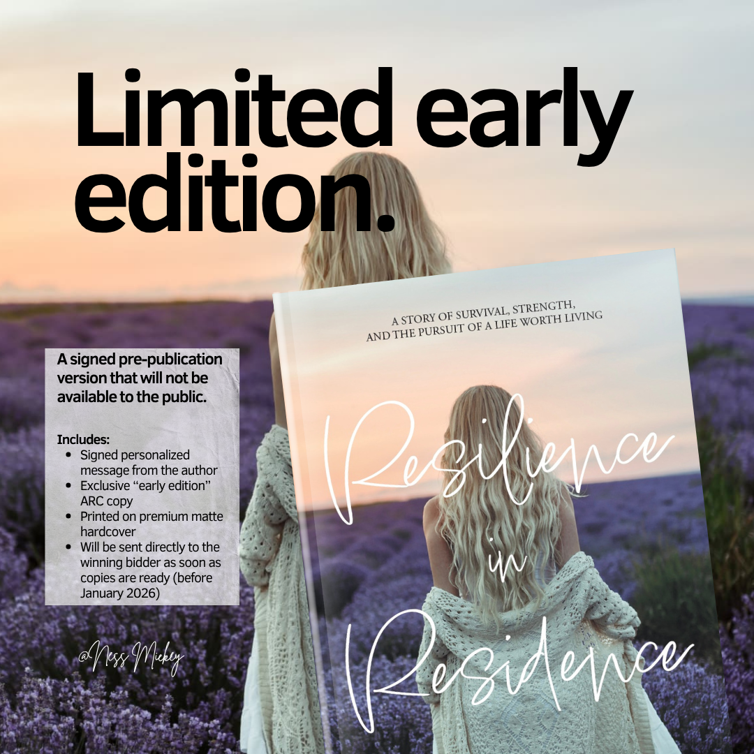 Signed advance copy of Resilience in Residence