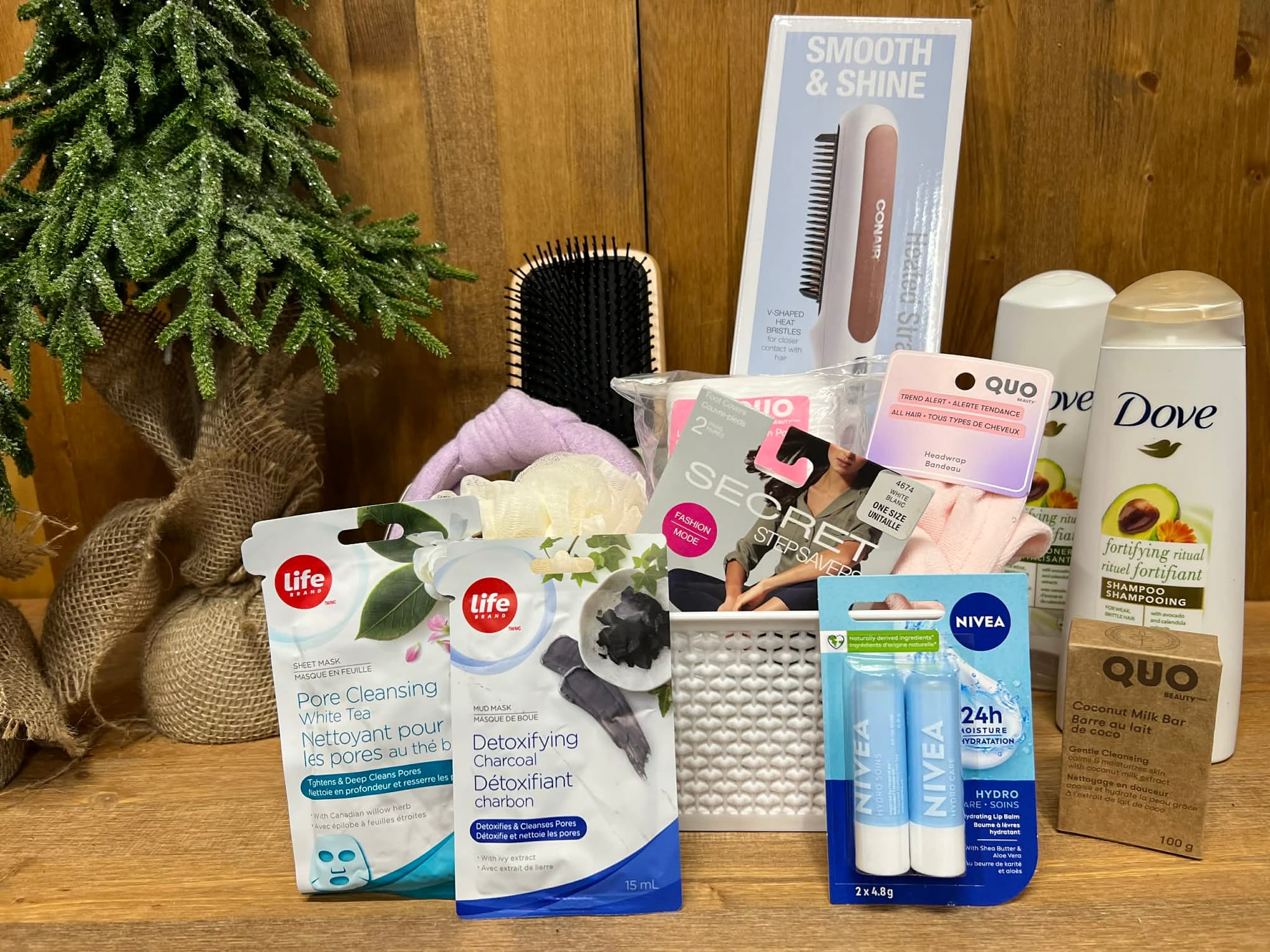 Beauty essentials basket
