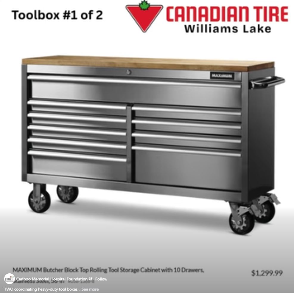 TWO coordinating heavy-duty tool boxes