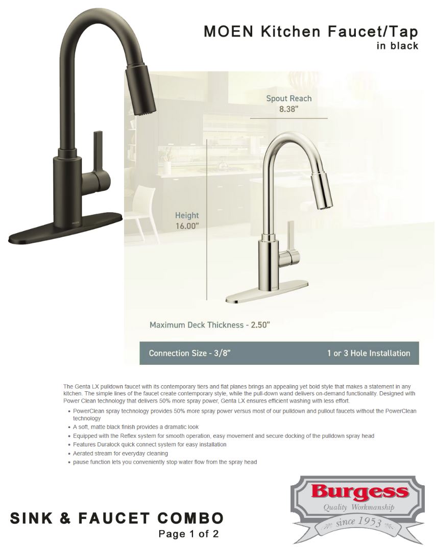 Kitchen sink & faucet set