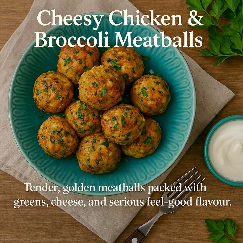 Cheesy Chicken & Broccoli Meatballs