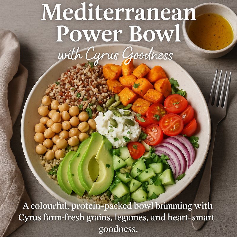 Mediterranean Power Bowl with Cyrus Goodness