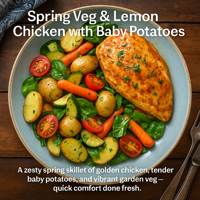 Spring Veg & Lemon Chicken with Baby Potatoes