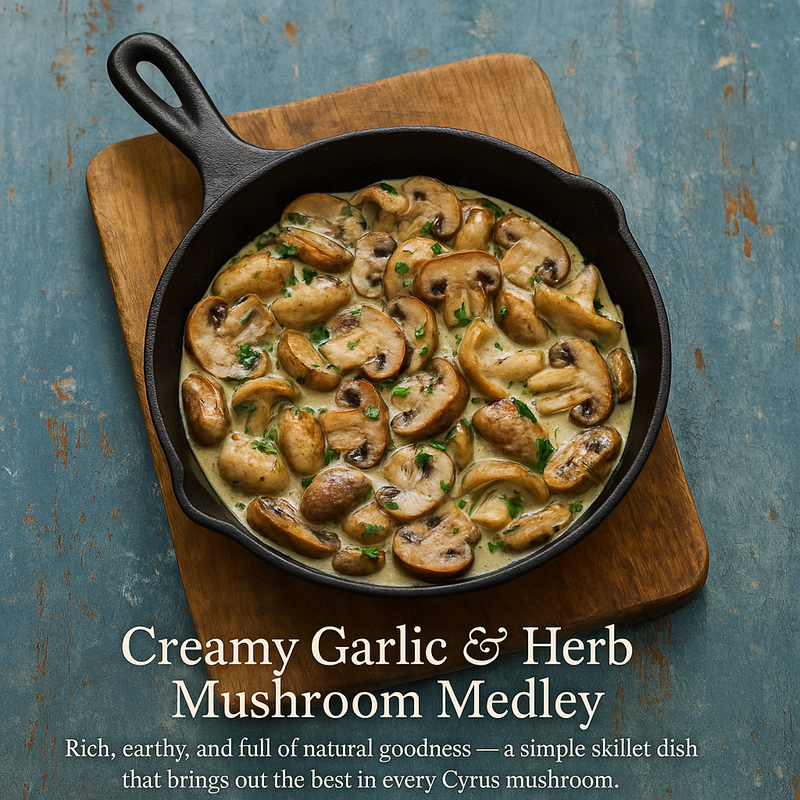 Creamy Garlic & Herb Mushroom Medley