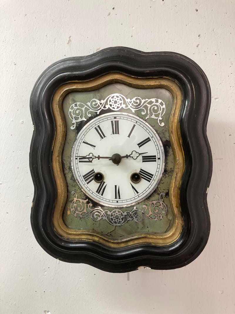 (2S) ANTIKE BIEDERMEIER RAHMENUHR