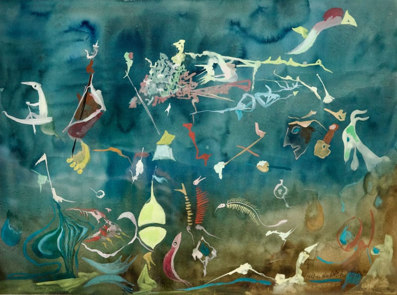 (196S) HEIN HECKROTH, AQUARELL