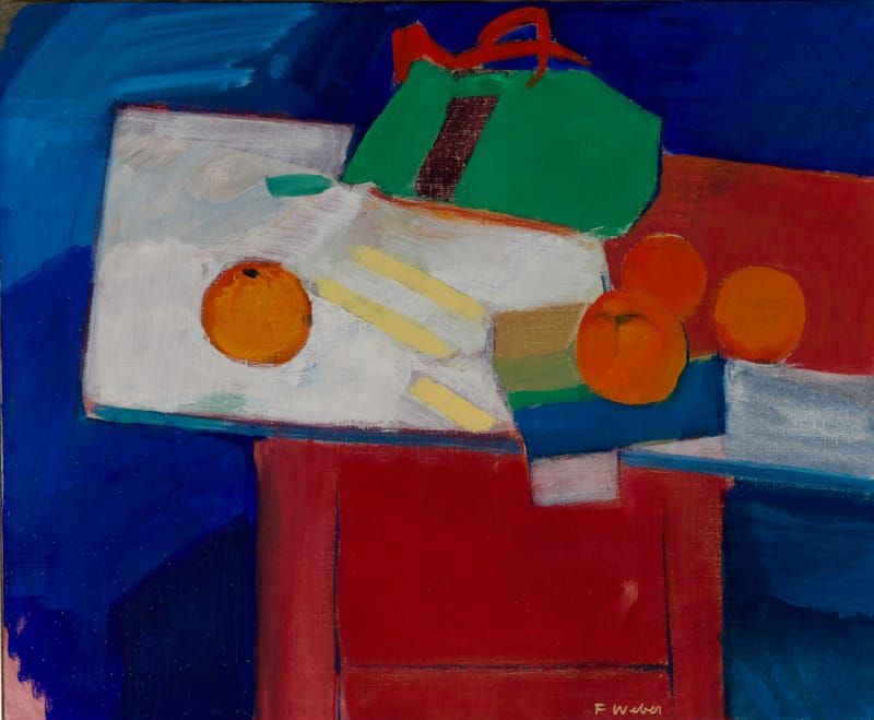 (244S) STILLEBEN MIT FRÜCHTEN UND KRUG VON FRANZ WEBER