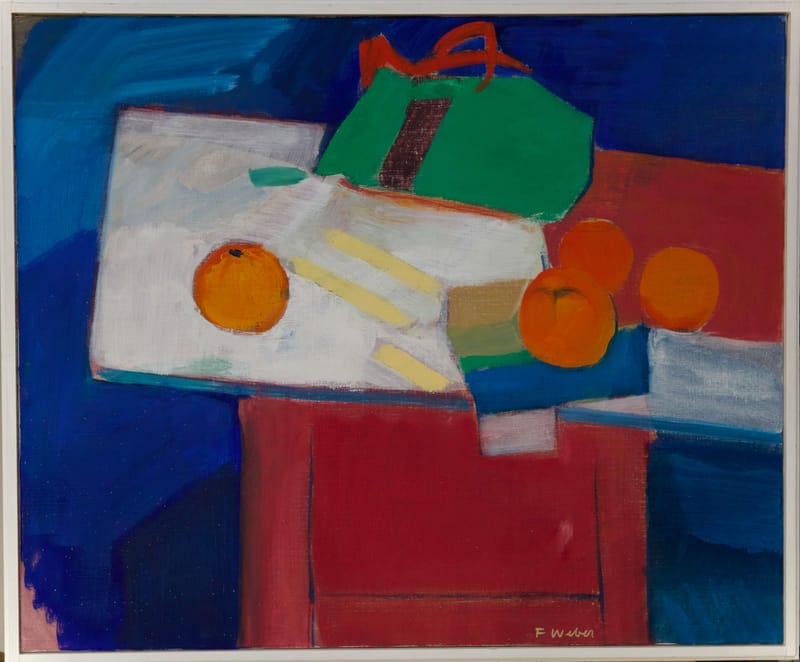 (244S) STILLEBEN MIT FRÜCHTEN UND KRUG VON FRANZ WEBER