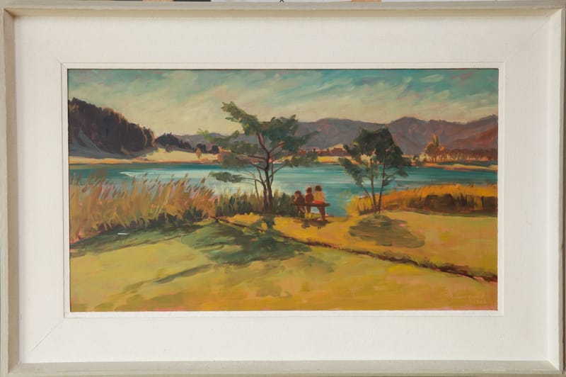 (237S) DREI KINDER AM BICHELSEE VON RICHARD WANNEMACHER