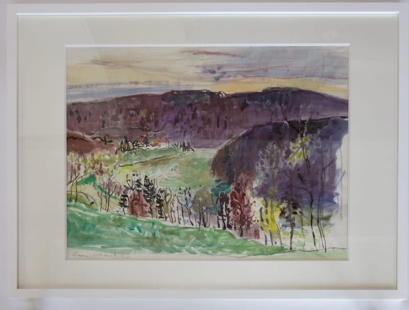 (214S) LANDSCHAFTSAQUARELL (SITZBERG?) VON HENRI SCHMID