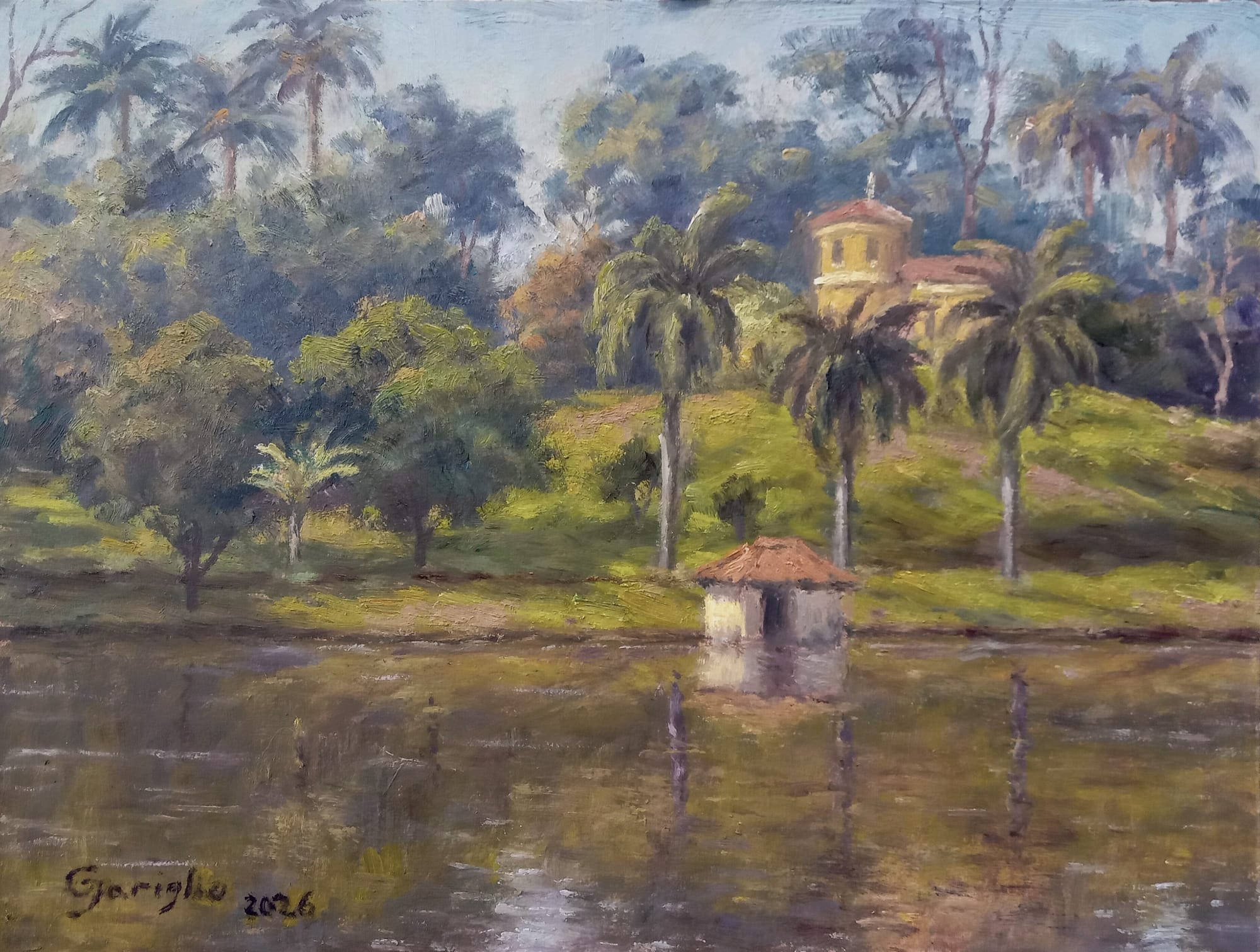 Lago do Clube Scharlé com Capela, Sabará - MG. 2026