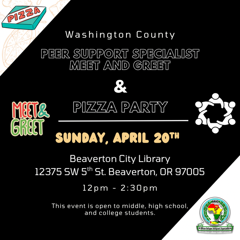 Peer Support Specialist & Pizza Party