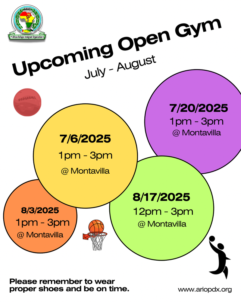 July - August Open Gym Sessions