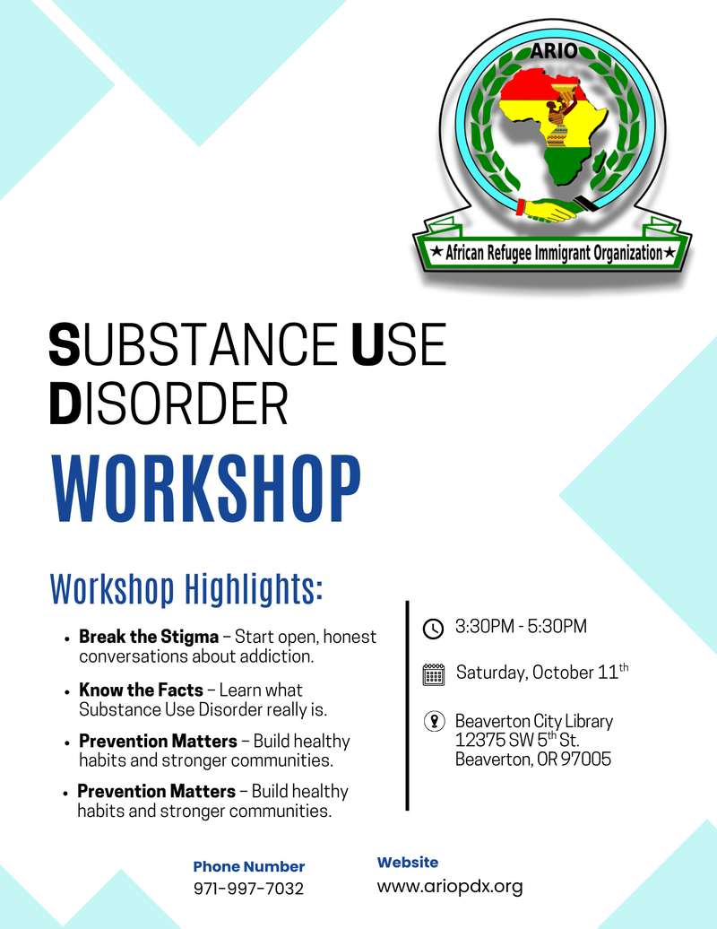 Substance Use Disorder Workshop - Washington County