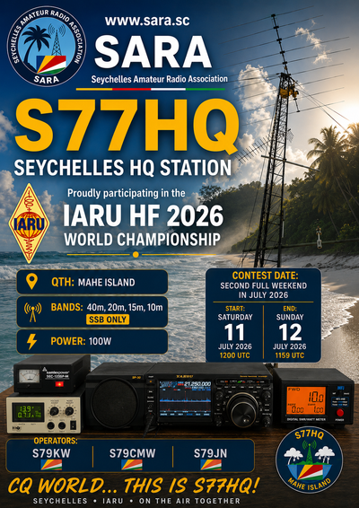 SARA Proudly Represented Seychelles in the 2026 IARU HF World Championship!