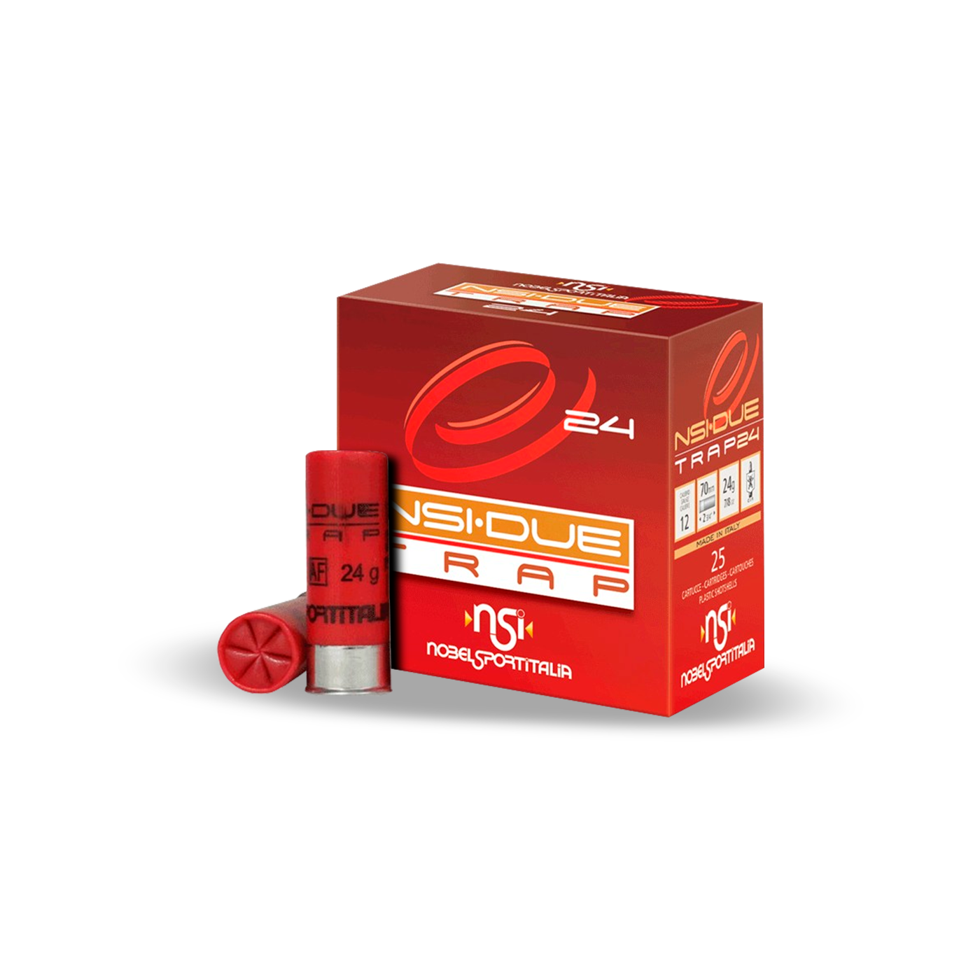 Cartucho NSI-DUE TRAP Cal.12 CH-7 12 24G 7.5 Cx. 25un