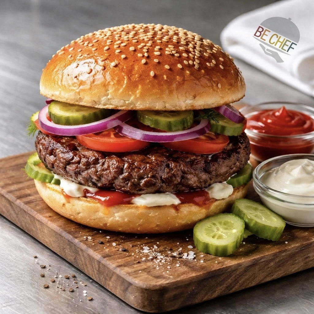 בורגר ביתי עם לחמניות בורגר רכות - מתכון להכנה עם הילדים