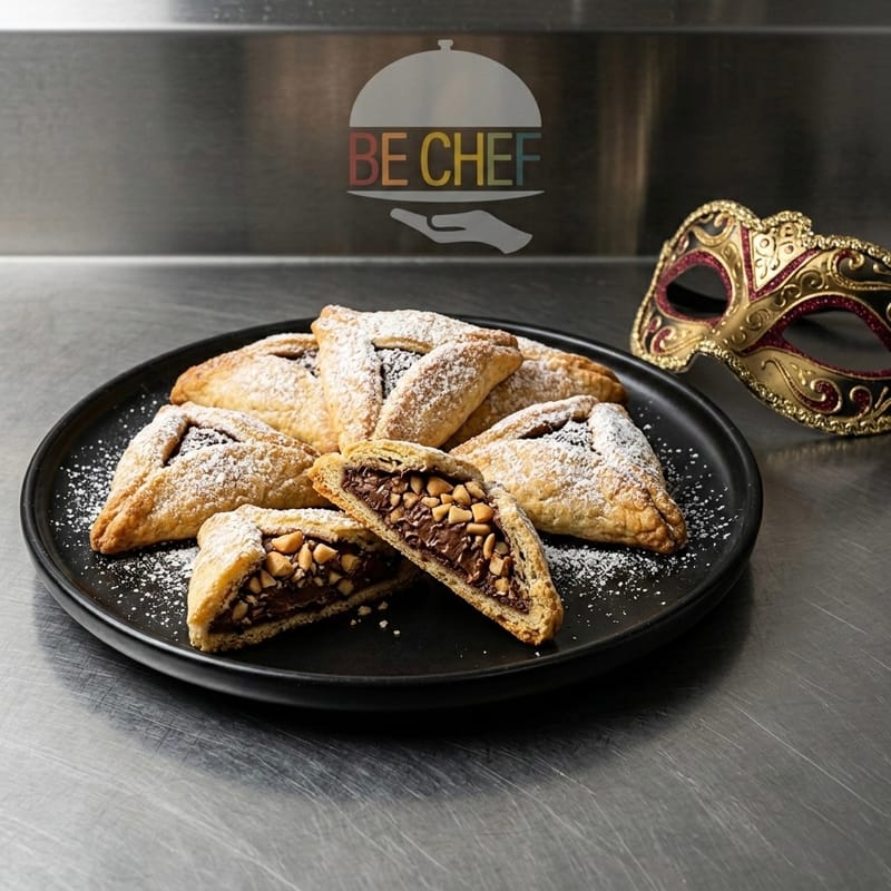 אוזן המן במילוי שוקולד ובוטנים מלוחים