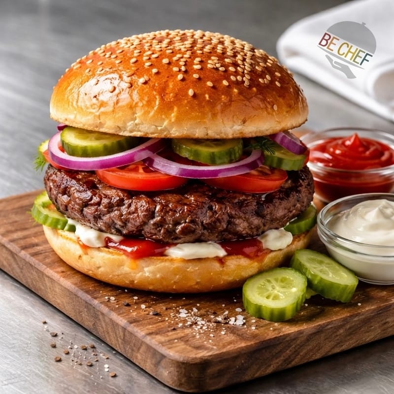 בורגר ביתי עם לחמניות בורגר רכות - מתכון להכנה עם הילדים