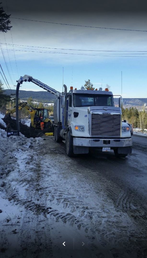 Hydro vac excavation and line locating, Williams Lake, BC.