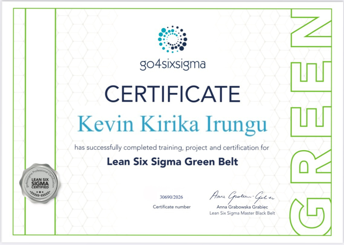 Lean Six Sigma - Green Belt Certification