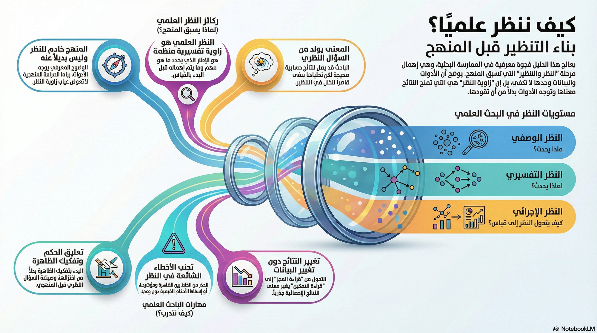 كيف ننظر علميًا؟دليل معرفي–تطبيقي في بناء التنظير قبل المنهج(دراسة حالة من الإحصاء الإيجابي)