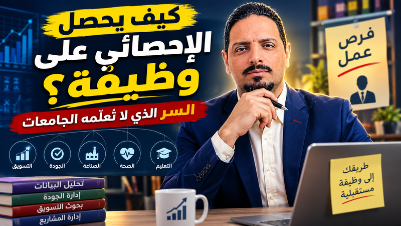 السر الذي لا تُعلّمه الجامعات: كيف يحصل الإحصائي على وظيفة ممتازة؟