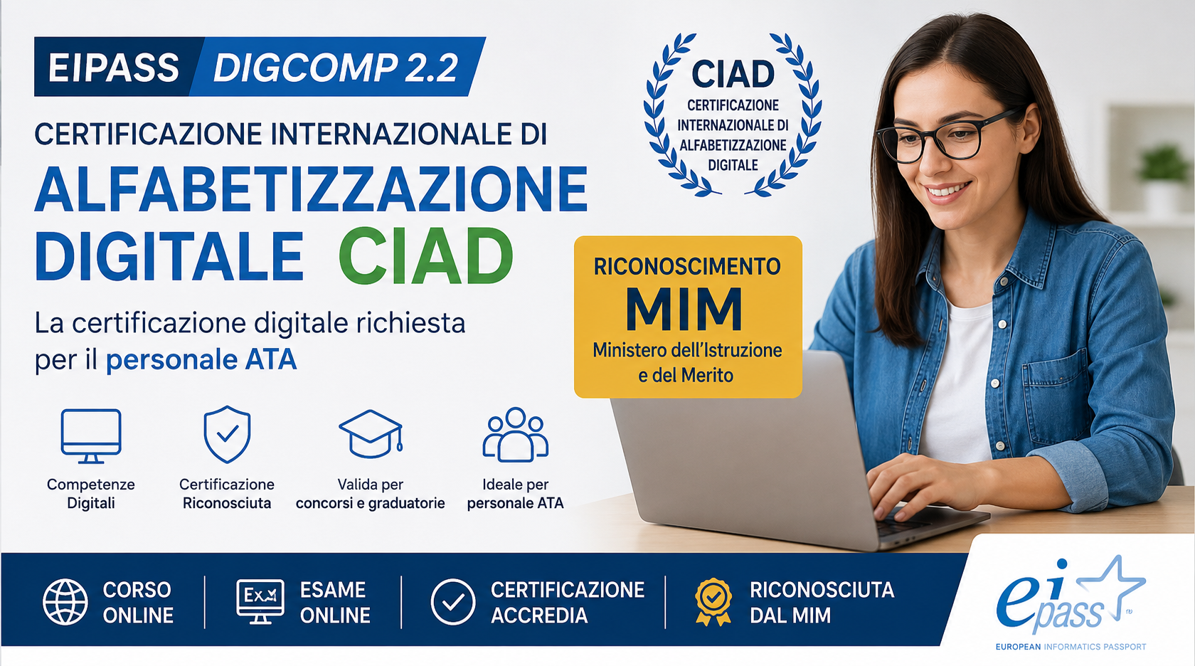 EIPASS DigComp 2.2 - Certificazione CIAD