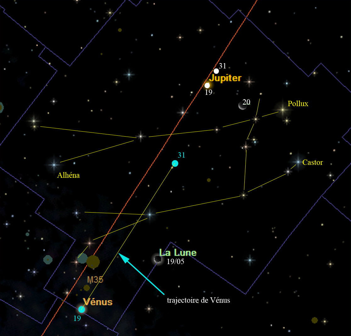 Le ciel en mai 2026