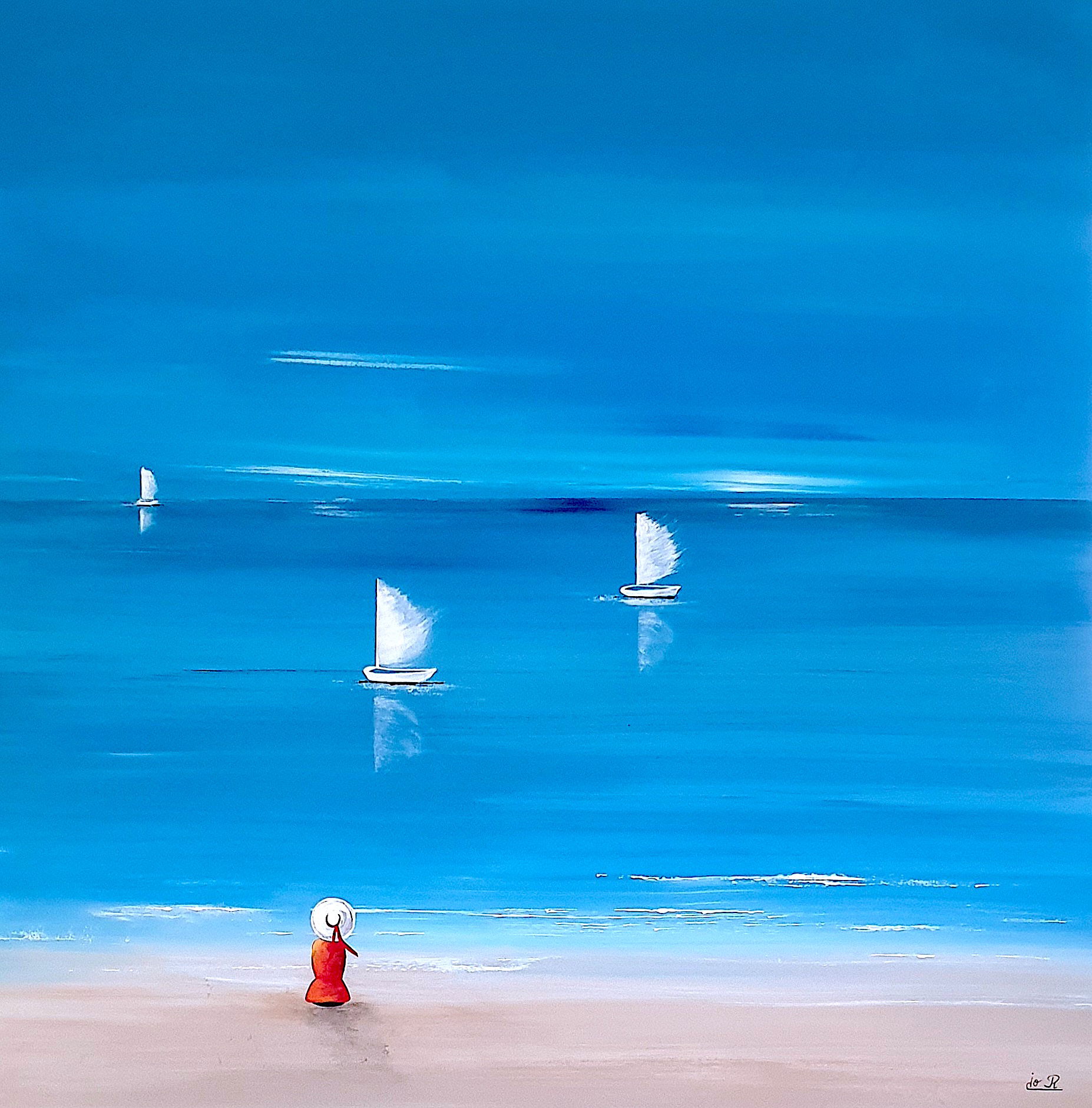 "Regard en Méditation" 90x90 cm
