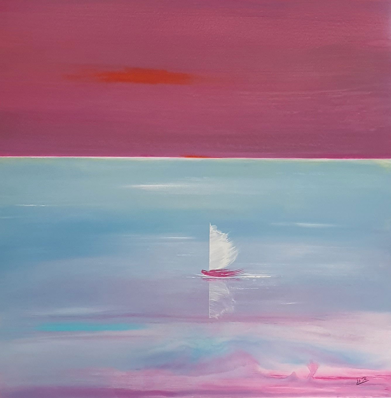 "Là où va le vent" 80x80 cm