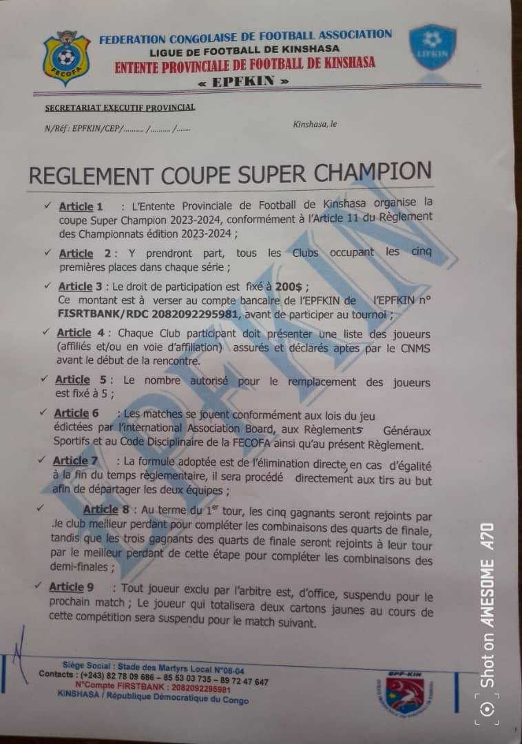 La Coupe Super Champion 2023-2024