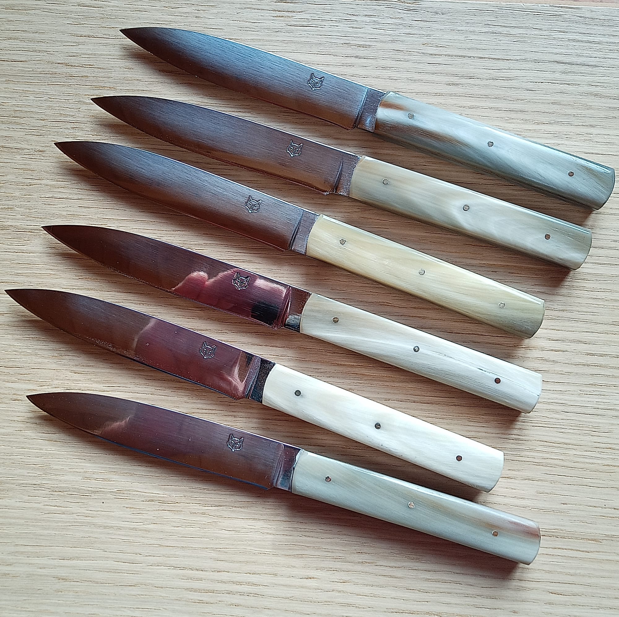 Série de 14 couteaux de table.