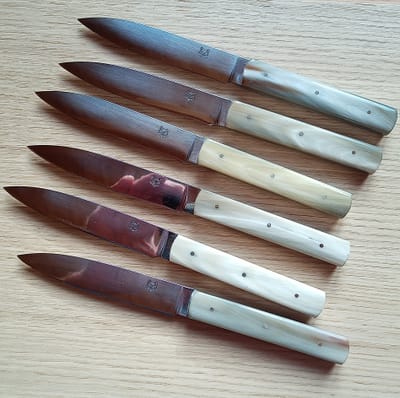 Série de 14 couteaux de table.